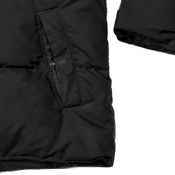 L.L. Bean Y2K Vintage Goose Down Puffer Black Hooded Parka Winter Jacket Size M - Picture 4 of 7